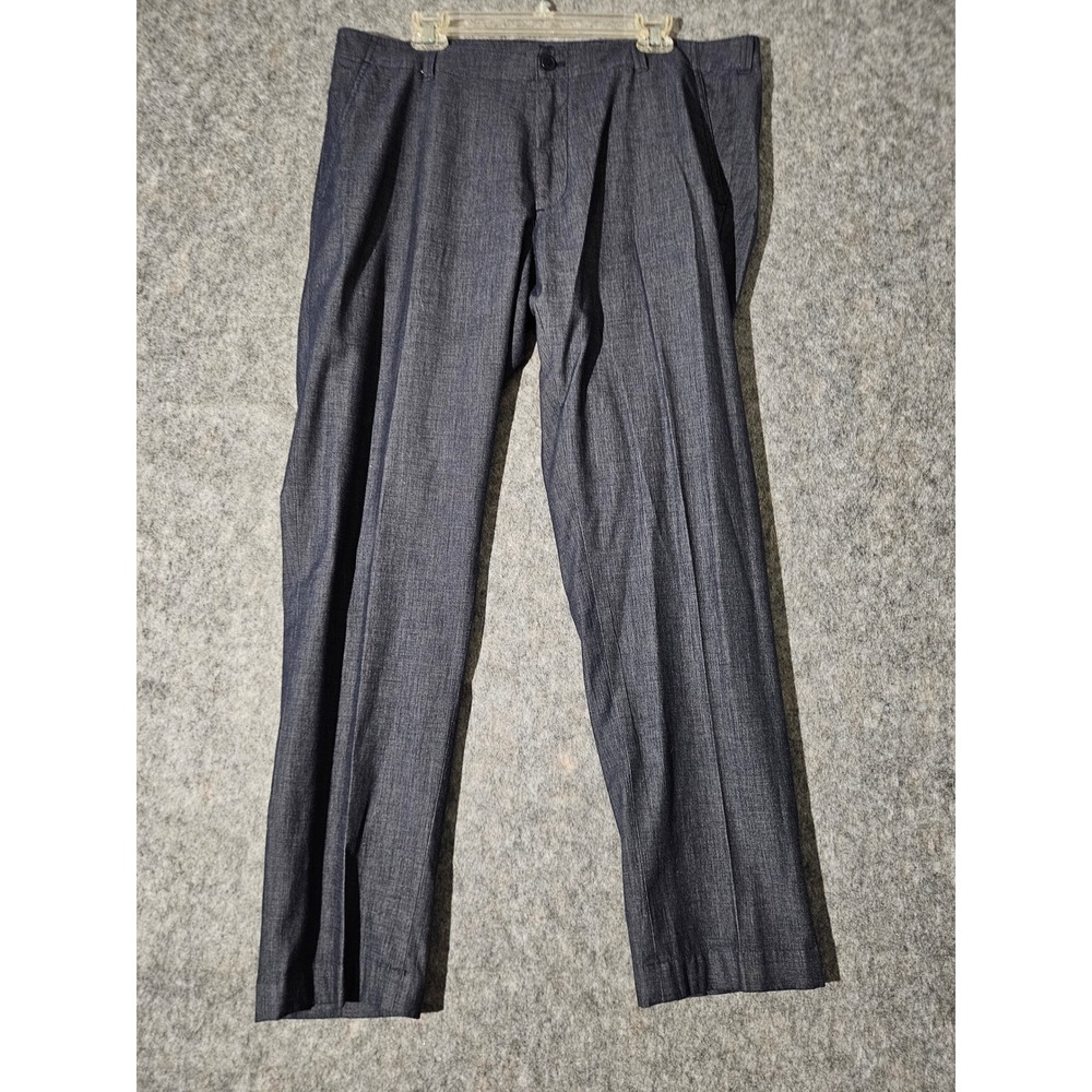 Brooks Brothers Dress Pants Mens 38x32 Blue Cotton Blend Flat Front